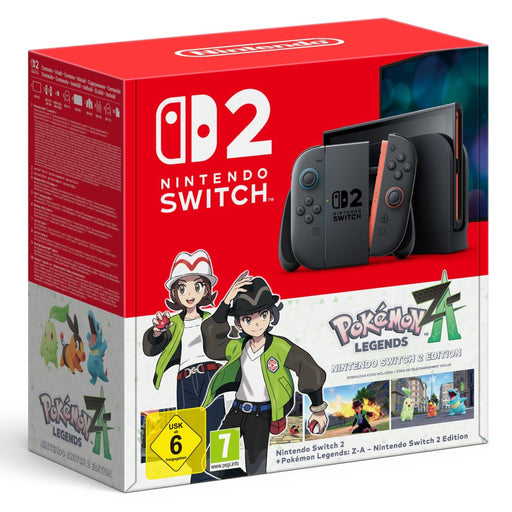 Pack Nintendo Switch 2 con Pokémon Legends Z-A incluido, consola de nueva generación con mandos Joy-Con y juego precargado
