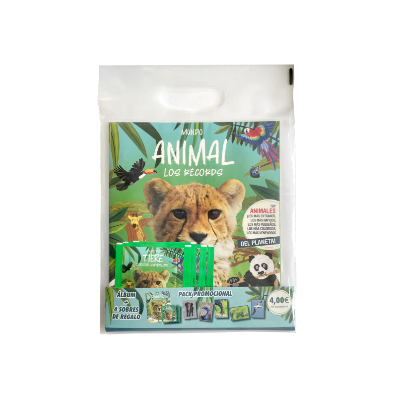 Panini Pack Album + 4 Sobres Mundo Animal Los Records (04625SPEGGSS)