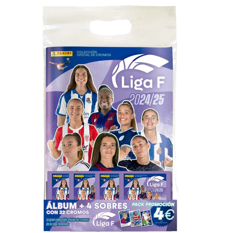 Panini Starter Pack LIGA F Femenina 2024/25 Álbum + 4 Sobres
