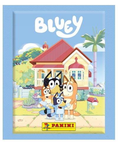 Panini Starter Pack Bluey - Álbum de cromos oficial con 4 sobres incluidos para comenzar tu colección de la serie infantil Bluey

