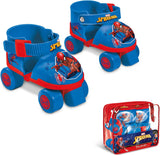 Patines ajustables de Spiderman en talla 22-29, ideales para niños principiantes.