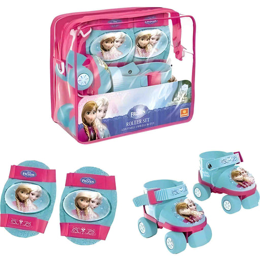 Set de patines ajustables Frozen con protecciones de rodillas y codos