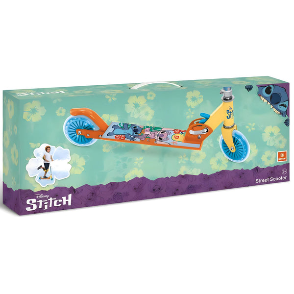 Patinete de aluminio 2 ruedas Stitch Mondo 28737 con ilustraciones vibrantes del personaje
