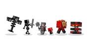 Personajes LEGO Minecraft: Wither, esqueletos, Piglin y magma cubes del Nether