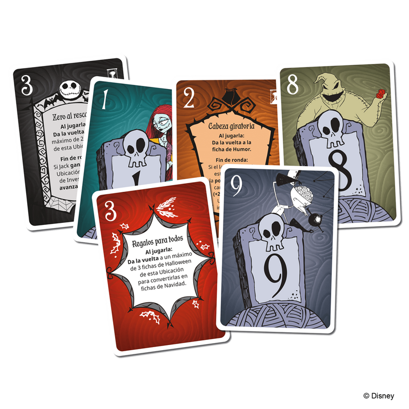 Pesadilla antes Navidad juego mesa caja trasera instrucciones reglas Disney licencia oficial Oogie Boogie
