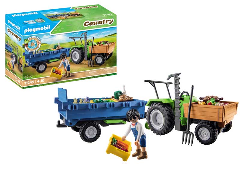 Playmobil Country Tractor con remolque (71249)