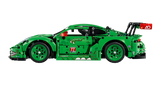 Porsche 911 GT3 R REXY LEGO vista lateral con alerón y decoración