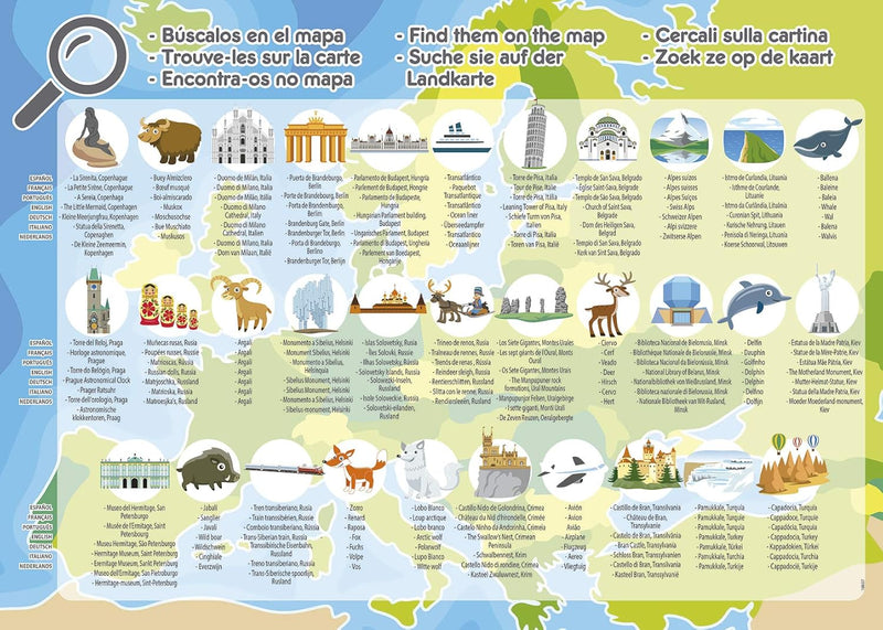 Puzzle educativo de Europa montado, ideal para aprender jugando.