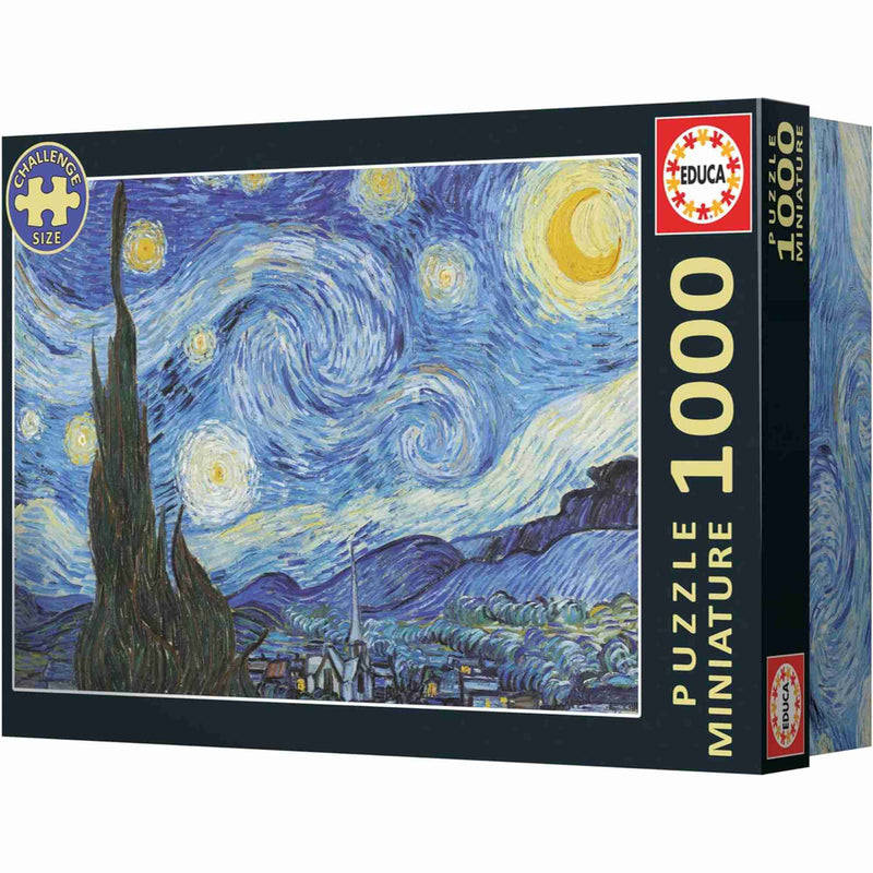 Educa Borrás Puzzle 1000 piezas Noche estrellada, Van Gogh Miniatura (20247)