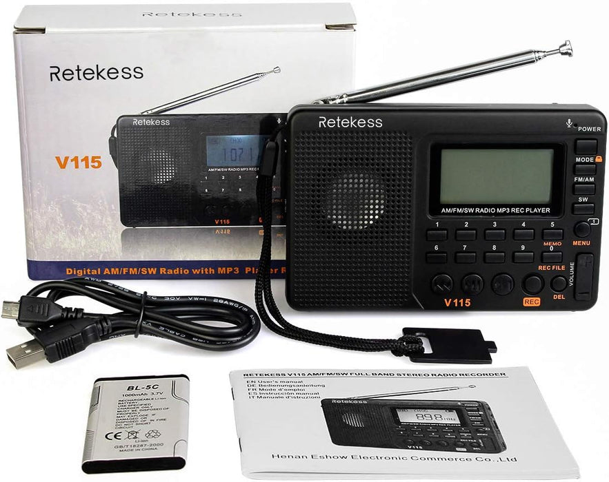 Retekess Radio Digital con batería recargable (V115)