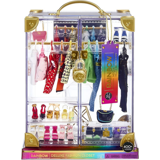 Rainbow High Deluxe Fashion Closet de MGA con más de 31 prendas y accesorios