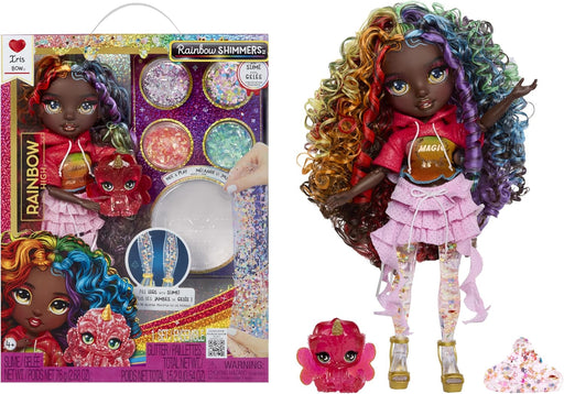 Rainbow High R Shimmers Iris con slime - Muñeca articulada MGA Entertainment con outfit brillante y accesorios fashion para niñas
