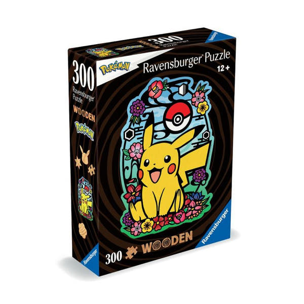 Puzzle Ravensburger 300 piezas Pokémon Pikachu con piezas grandes de madera en caja oficial