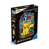Puzzle Ravensburger 300 piezas Pokémon Pikachu con piezas grandes de madera en caja oficial