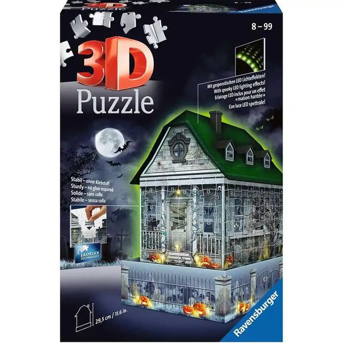 Ravensburger Puzzle 3d Casa encantada con luces (112548)