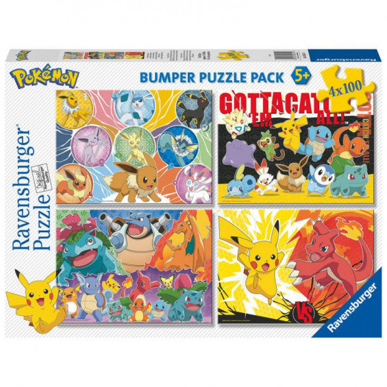 Ravensburger Puzzle 4 x 100 Piezas Pokémon Bumper Pack (05651)