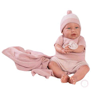 Reborn infantil con accesorios y certificado de juego
