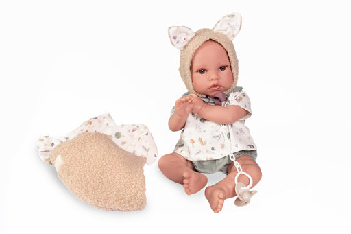 Recién Nacido Antonio Juan Erik con vinilo y tela suave
