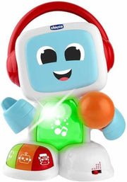 Robot musical Chicco Robit Sing Along con panel de control interactivo, botones de efectos de voz y altavoz integrado, juguete que fomenta la expresión musical y creatividad infantil
