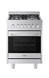 Cocina Vitrokitchen ST6060I de 60 cm en acero inoxidable con 4 fuegos de gas y horno eléctrico
