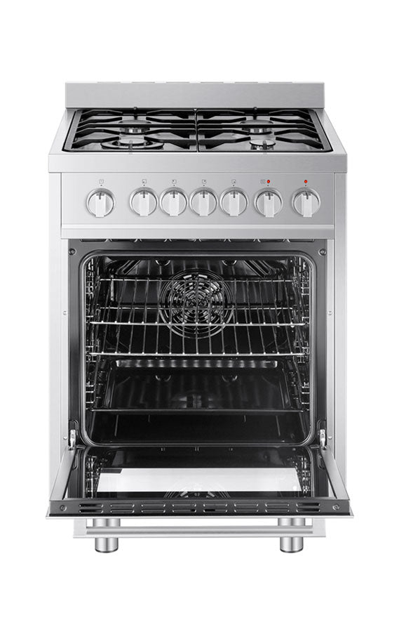 Horno eléctrico de 68 litros de la cocina Vitrokitchen ST6060I con la puerta abierta