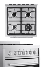 Encimera de 4 quemadores de gas con parrillas de hierro colado de la Vitrokitchen ST6060I