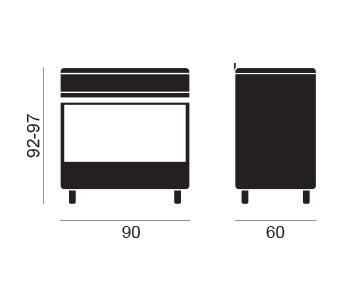 Vitrokitchen ST9060IB Cocina Gas 5 Fuegos Inox con Horno Eléctrico 103L