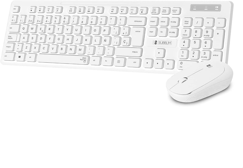 SUBBLIM Wireless Keyboard and Mouse Combo Silent 2.4Ghz Mouse 1200 dpi (SUBBLIM)