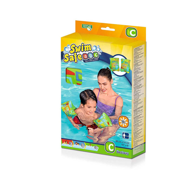 Safari Sub Flotadores de Brazo Infantil de Tela Swim Safe Abc Aquastar Bestway (25518)