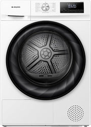 Secadora de bomba de calor Aspes ASB801A2DB de 8kg en color blanco con puerta XXL transparente y display LED, clase energética A++, ideal para el cuidado eficiente de la ropa
