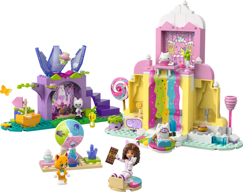Set LEGO 11205 Montaña de Dulces y Jardín de Gatitos con cascada multicolor, trono de flor de cristal y joyas ocultas - 263 piezas para construir dos mundos mágicos
