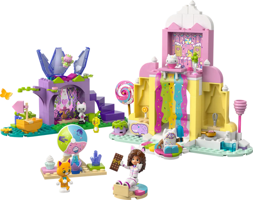 Set LEGO 11205 Montaña de Dulces y Jardín de Gatitos con cascada multicolor, trono de flor de cristal y joyas ocultas - 263 piezas para construir dos mundos mágicos

