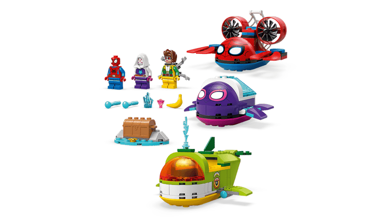 Set LEGO 11207 con 3 vehículos submarinos de Spider-Man, Ghost-Spider y Doc Ock
