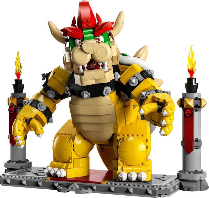 Set LEGO 71411 Bowser de 2807 piezas con movimientos de cabeza cuello brazos y cola para juego interactivo Super Mario
