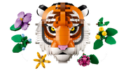 Set LEGO Art Colección Fauna Tigre con piezas de colores vivos y fondo floral
