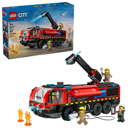 Set LEGO City bomberos con camión rojo extintor llamas y equipo rescate
