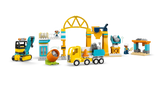 Set LEGO DUPLO 10476 con 3 vehículos de construcción, grúa, excavadora y accesorios
