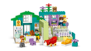 Set LEGO DUPLO Casa Familiar con 4 figuras, cochecito rojo y muebles de juguete
