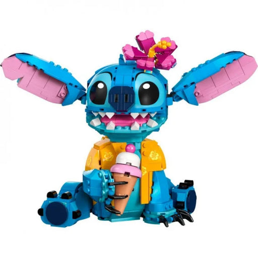 Set LEGO Disney 43249 Stitch mostrando vista alternativa del adorable Experimento 626 con garras, patas y expresión facial detallada. Pieza de colección perfecta para fans de Lilo & Stitch y decoración temática Disney. Envío gratis desde 49,99€.
