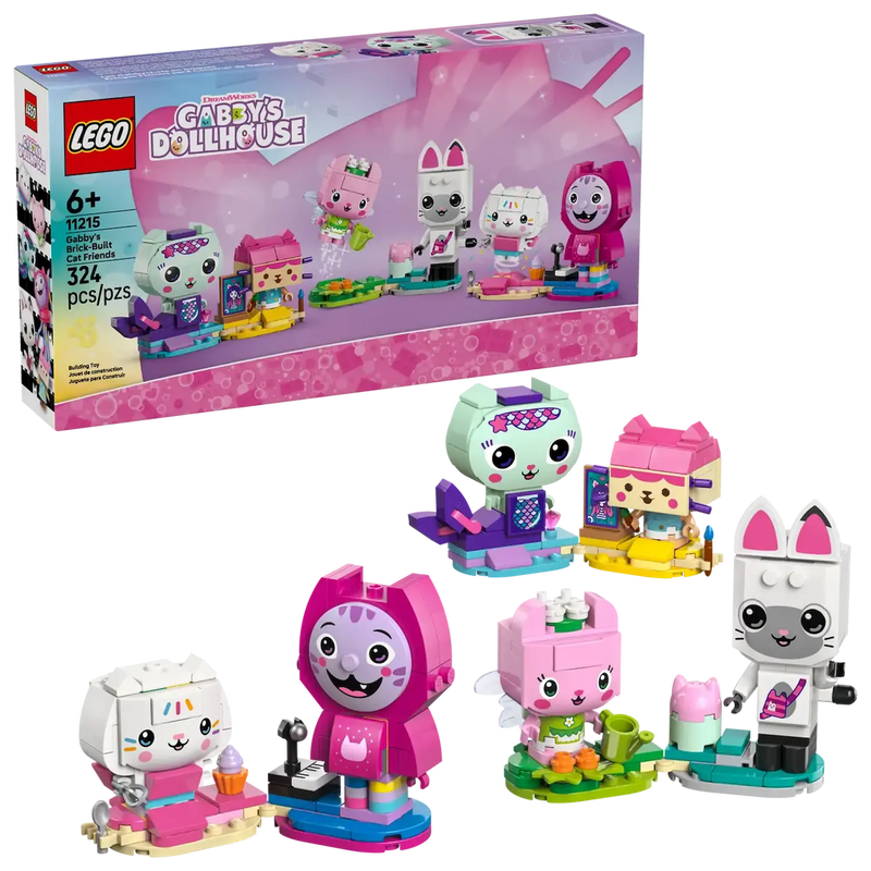 Set LEGO Gabby's Dollhouse 11215 con 5 personajes construibles y accesorios de juego
