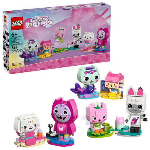 Set LEGO Gabby's Dollhouse 11215 con 5 personajes construibles y accesorios de juego
