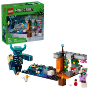 Set LEGO Minecraft 21274 El Encuentro con el Custodio con el bioma profundo, lava, agua y TNT.