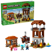 Set LEGO Minecraft El Puesto de Avanzada 21278 con torre de vigilancia, casa y Devastador articulado