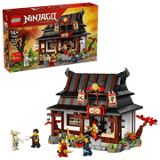 Set LEGO Ninjago 71858 completo con caja, herrería construida, árbol cerezo y 6 minifiguras
