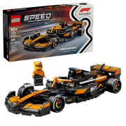Set LEGO Speed Champions McLaren F1 Team MCL38 con caja oficial, coche montado y minifigura incluida, 269 piezas