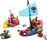 Set LEGO Spider-Man 11208 con barco pirata, torre de vigilancia y minifiguras de superhéroes
