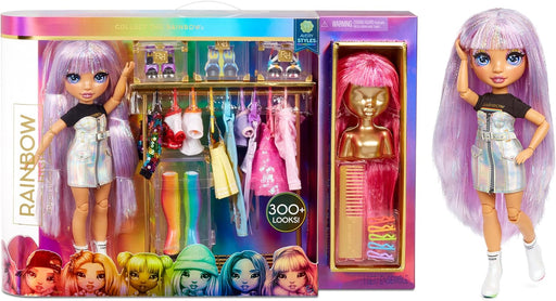 Set Rainbow High Fashion Studio Avery con muñeca articulada, maniquí de diseño, telas y herramientas creativas de moda - MGA Entertainment
