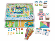 Set completo Cayro 6 Juegos 7041 - Tableros fichas dados Memory Tangram Mikado madera caja metálica
