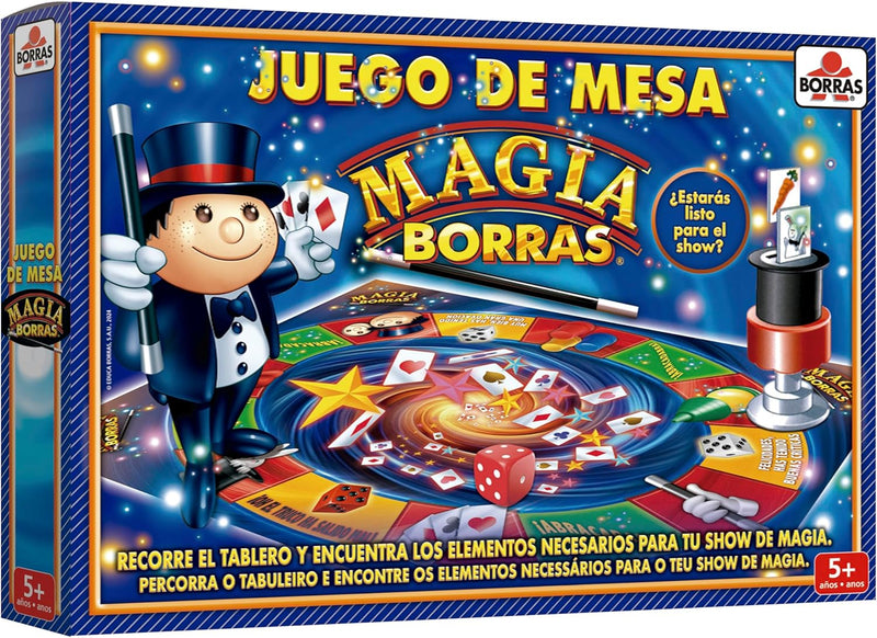Set completo Gran Juego Magia Borras con más de 100 trucos, accesorios profesionales, cartas, monedas, cuerdas y DVD instructivo para niños magos
