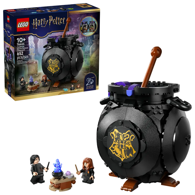 Set completo LEGO Harry Potter 76464 con caja 25 aniversario, caldero construido 20cm y minifiguras Snape
